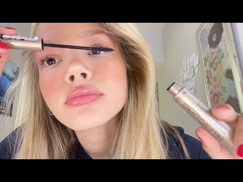 ASMR grwm scandinavian makeup!!😴😍lots of tapping and mouth sounds😙