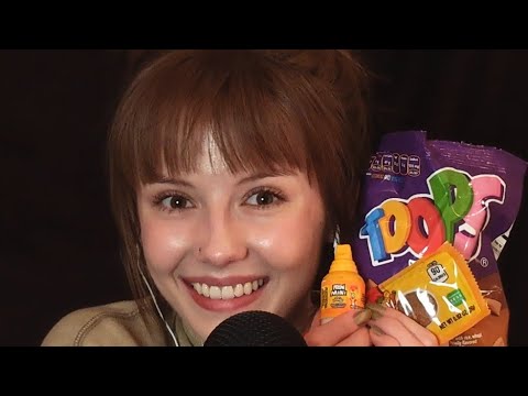 ASMR | Eating Mexican Snacks💚🤍❤️ (whispers and mouth sounds)