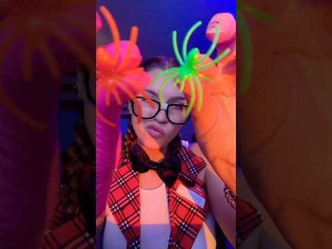 Cute spiders 🕷️💚🩷🧡 #asmr #halloween
