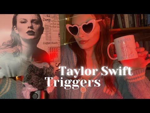 ASMR Taylor Swift Inspired Triggers 🧣🎤💋 Mic Brushing, Tapping, Rambling