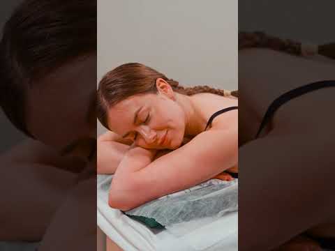 Zhanna unwinds as gentle leg strokes melt stress into silky calm #asmrmassage