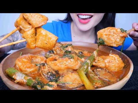 GIANT DUMPLING SOUP + ABALONE (ASMR EATING SOUNDS) NO TALKING | SAS-ASMR