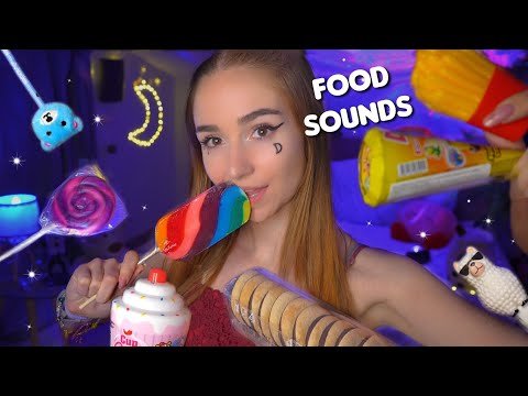 ASMR FOOD SOUNDS DEGUSTATION 🍬🍭 Croquages, bruits de bouche légers