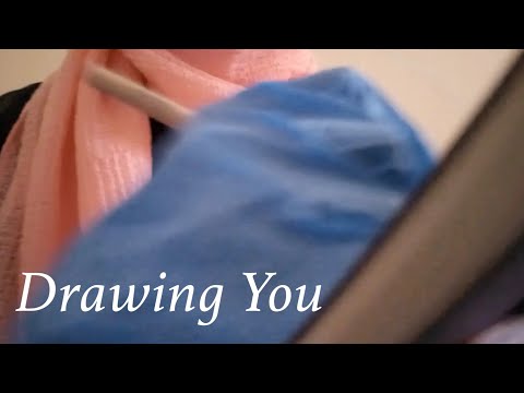 ASMR | 1 Minute Fast & Aggressive Drawing You Roleplay (Camera Tapping & Sketching sound)