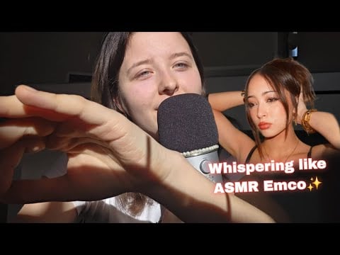 ASMR tingly close up whisper ramble ( whispering like @asmremco )🌸✨️