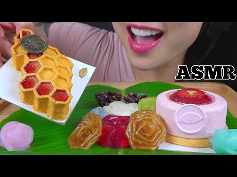 ASMR DESSERT *HONEYCOMB MOUSSE CAKE + LAYER CAKE + JELLO (EATING SOUNDS) NO TALKING | SAS-ASMR