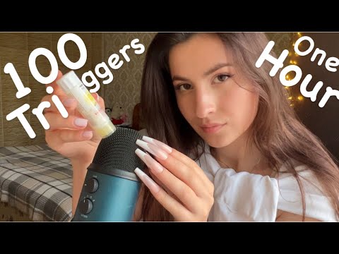 Asmr 100 triggers in ONE HOUR / Asmr NO TALKING / Sleep and relax 😴