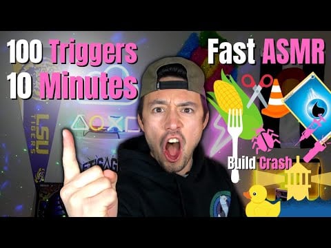 100 ASMR Triggers 10 Minutes || Fast and Unpredictable ASMR