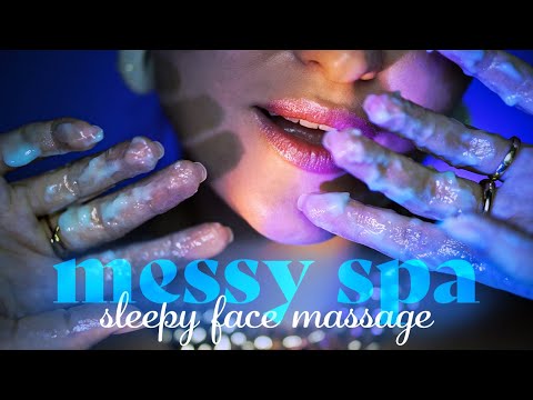 ASMR ~ Messy Spa Face Massage ~ Intense Tingles, Facial Mask Application, Sleepy Personal Attention