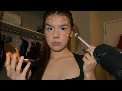 ASMR Mean girl fixes your makeup at a Halloween party🎃🥱