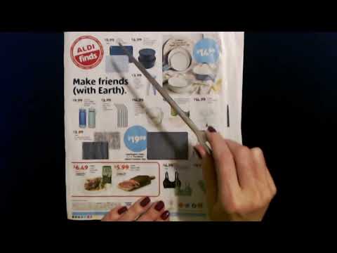 ASMR | Aldi Sneak Peek Sales Circular Show & Tell w/Pointer 4-9-2024 (Whisper)