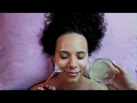 ASMR | LIMPEZA DE PELE RELAXANTE COM PRODUTOS NATURAIS 🌿🍃| DURMA EM 5 MINUTOS!