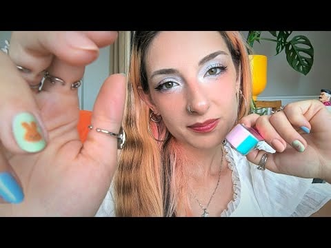 ASMR Drawing on your face ✏️ Inaudible whispering - Camera touching
