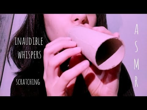 ASMR inaudible whispers |scratching(no talking)🥰