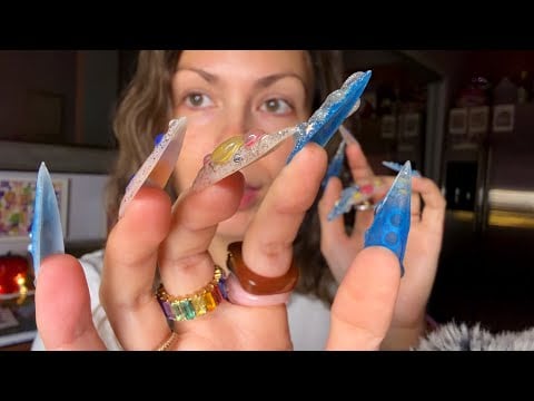 asmr for the BEST background noise (jewelry sounds, xxl nails, random items)