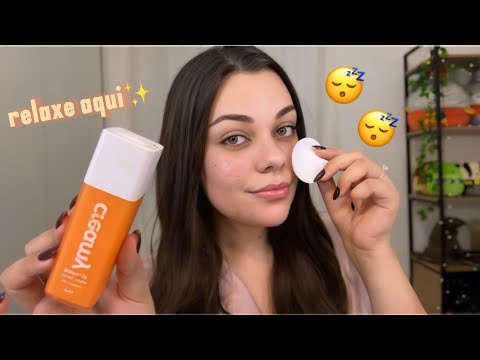 ASMR: ME PREPARANDO PARA DORMIR (conversinha, skincare e desabafos)