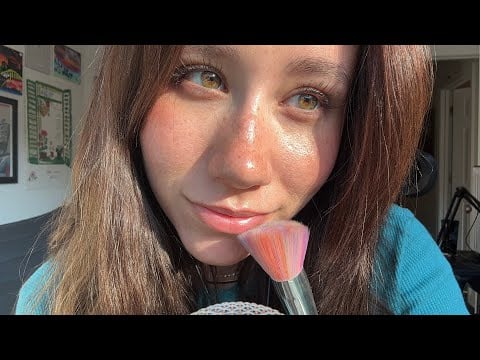 ASMR | Touching and Brushing Your Face with Mouth Sounds and Repetition