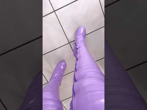 Here’s a short ASMR clip in my New Lilac Boots!🔉💜👢#boots #asmr #thighhighboots #heels #highheels