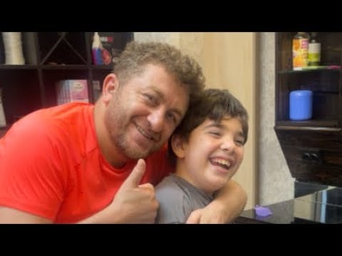 I'm giving my little son a haircut - ASMR HAIRCUT