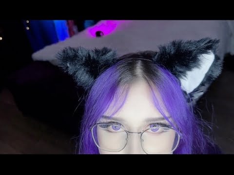 ⋅ ♰ suspicious goth catgirl sniffing and cleaning you ♰ ⋅