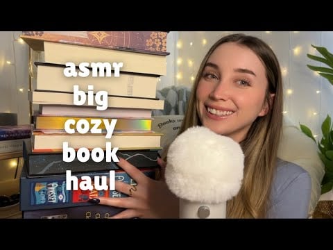 ASMR Big book haul! (book triggers, close whispers)