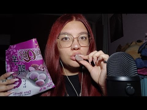 TARO MOCHI (Relaxing Chewy Eating Sounds) 😴💜 | ASMR ITA