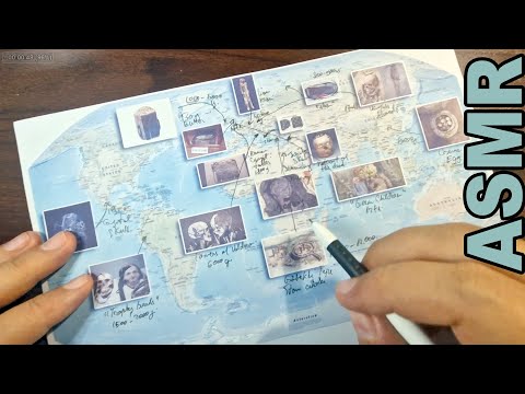 ASMR History: Tracing The Weirdest Archeological Finds Ever Discovered | ASMR map tracing + facts
