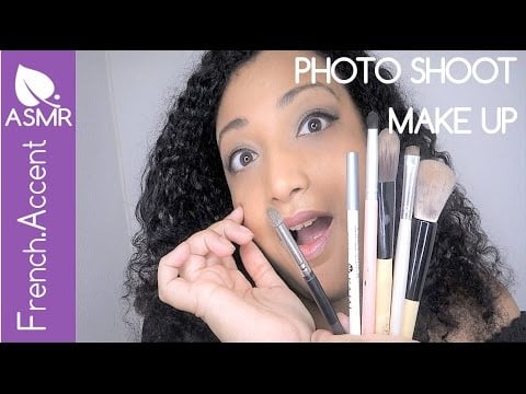 Doing Your Photoshoot Make-up *ASMR Makeup Artist Roleplay *Apply false eyelashes *sticky lipstick