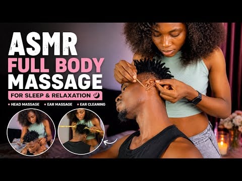 ASMR Full Body Massage, Head Massage & Ear Cleaning for Deep Sleep & Relaxation