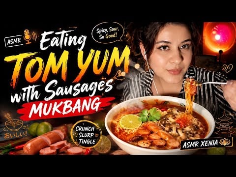 ASMR Mukbang Eating Tom Yum 🤤 mouth sounds #asmr 
