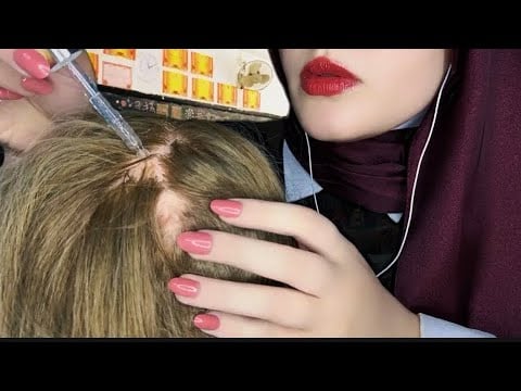 ASMR | Girl Behind You In Class Checks Your Hair For Lice 🐜💆🏻‍♀️ (oil treatment) 