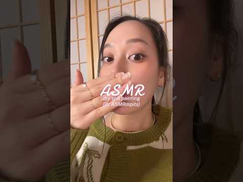 spit painting with a TWIST 👀 DRY spit painting ASMR 💖✨ ib: ​⁠@ASMRmpits