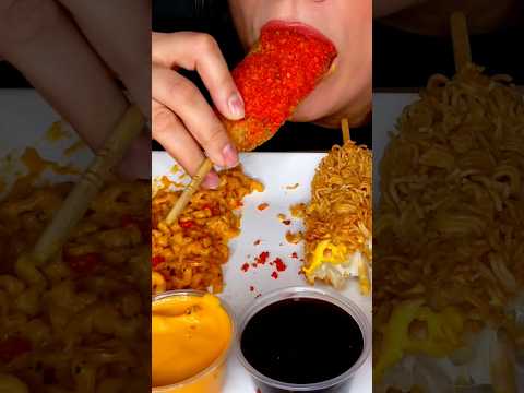 KOREAN HOT CHEETOS CORN DOG #asmr #mukbang #food #shorts #eat