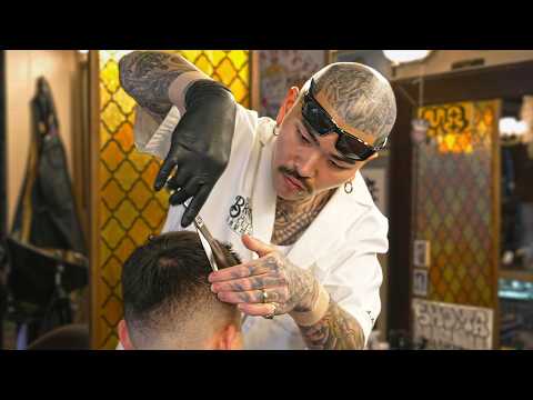 💈This Barber’s Style Tells a Story — One Fade at a Time | Tokyo’s Vintage Barbershop (Not ASMR)