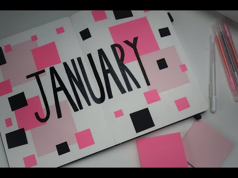 ASMR | January 2020 [Plan With Me!] Relaxing Bullet Journal Design