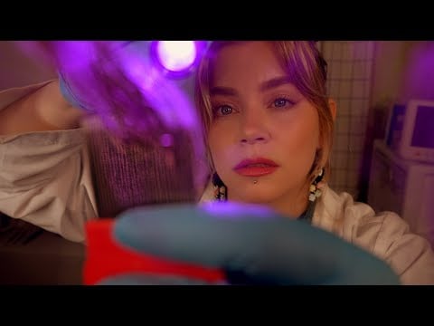 ASMR Detailed Scalp & Hair Exam w Foaming Treatment | Specimen Collecting, UV Light