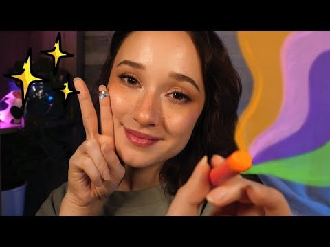 Coloring You w/ Joy& Hope | ASMR for Depression | Soft Speaking & Drawing on Face