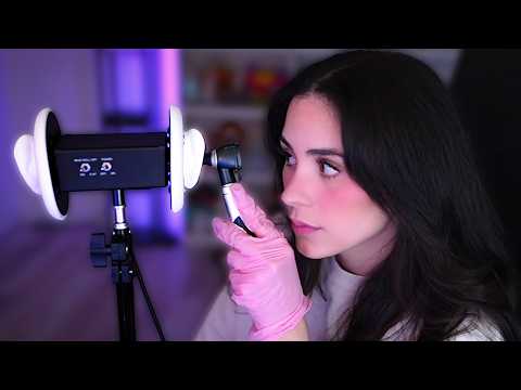 ASMR Ear Exam | Otoscope, Ear Cleaning & Hearing Test