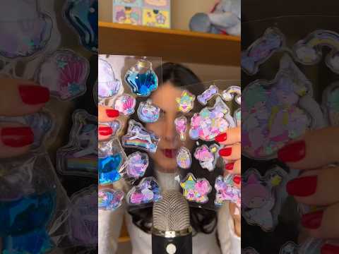 Adesivos aquáticos ( água com glitter) #asmr #asmrvideos