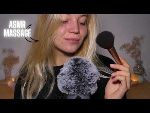 ASMR I Massage crânien et papouilles 🧠ASMR FRANCAIS (fluffy mic, face brushing, massage réaliste..)