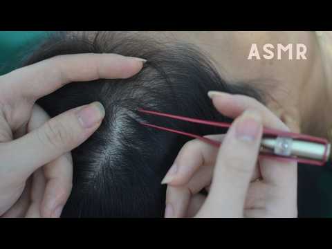 ASMR Hair Parting And Combing With Scalp Scratching Sounds For Relieve Stress