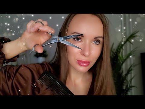 ✂️ АСМР ПАРИКМАХЕРСКАЯ | Усыпляющая стрижка 💇‍♀️ | Мытье волос | Ножнички