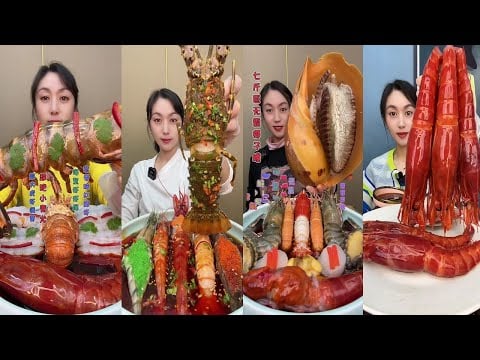 Can You Hear That Crunch  Seafood Mukbang 🔥 #ASMRChallenge #FeastTime