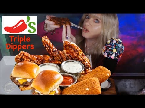 Trying Chili's Triple Dippers For The First Time | ASMR Mukbang