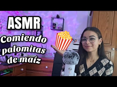 ASMR COMIENDO PALOMITAS!🍿 EATING POPCORN | Mouth sounds y susurros en español para dormir-Pandasmr