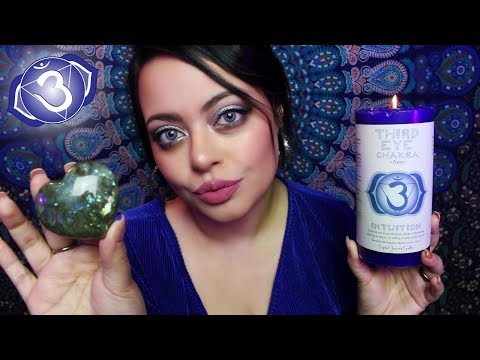 ASMR| Reiki & Crystal Healing RP - Balancing your Third Eye Chakra WITH MUSIC