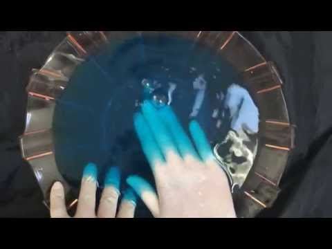 Latex Gloves & Water sounds in Blue [[ASMR]]