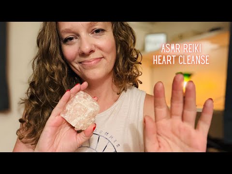 ASMR Reiki Mini-Session♥️Heart-Cleanse to Help You Sleep | Pulling, Cutting, Crystal, Herbal Balm