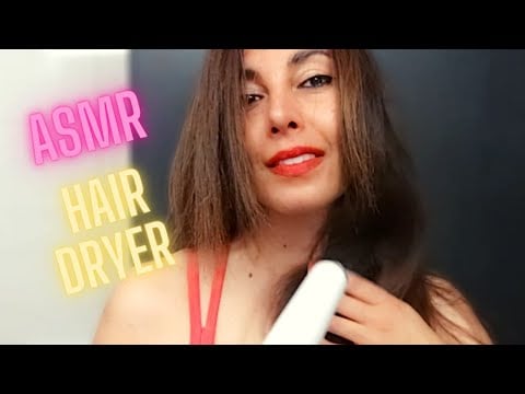 ASMR VINTAGE HAIR DRYER- LOW SOUND - HAIR BRUSH - TOWEL SOUNDS - TOUCHING YOUR FACE