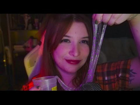 ASMR com slime e massinha de E.V.A enquanto conversamos ♥